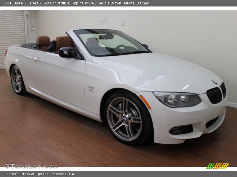 Alpine White / Saddle Brown Dakota Leather 2011 BMW 3 Series 335is Convertible