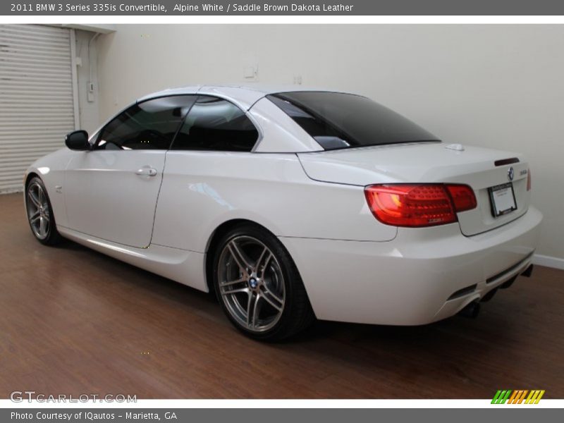 Alpine White / Saddle Brown Dakota Leather 2011 BMW 3 Series 335is Convertible