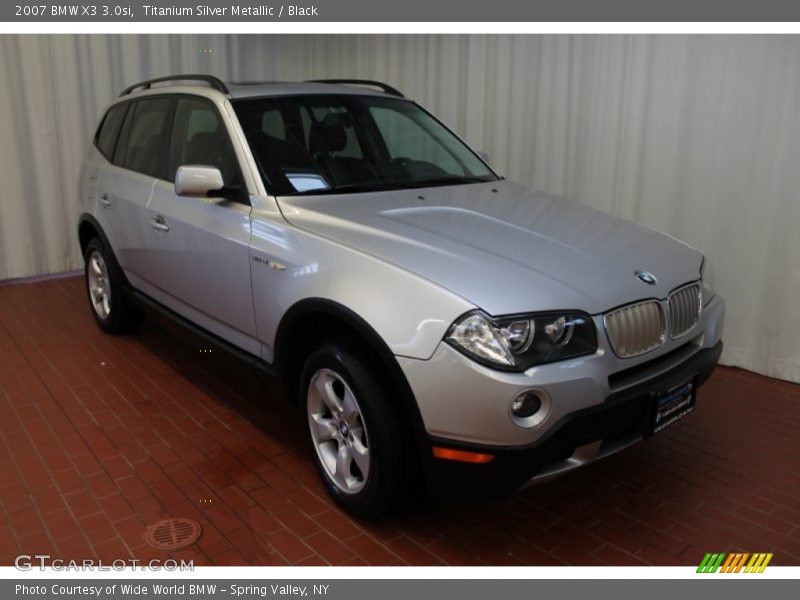 Titanium Silver Metallic / Black 2007 BMW X3 3.0si