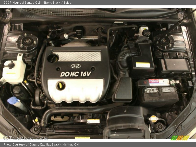 Ebony Black / Beige 2007 Hyundai Sonata GLS