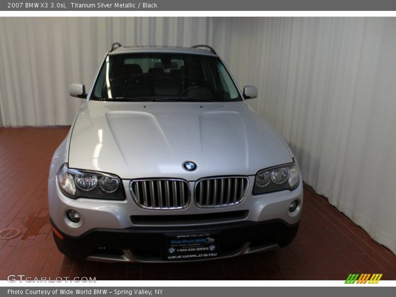 Titanium Silver Metallic / Black 2007 BMW X3 3.0si