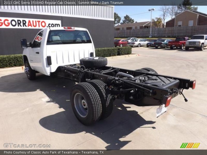 Summit White / Dark Titanium 2013 GMC Sierra 3500HD Regular Cab Chassis
