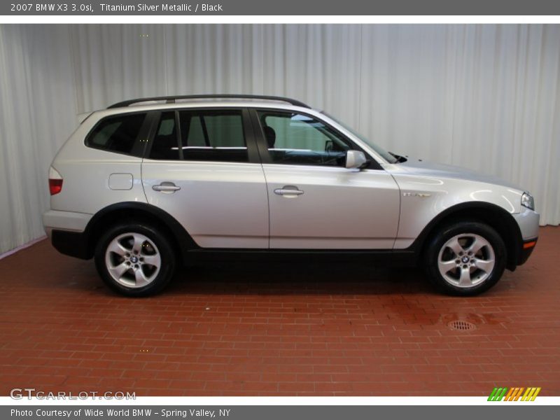 Titanium Silver Metallic / Black 2007 BMW X3 3.0si