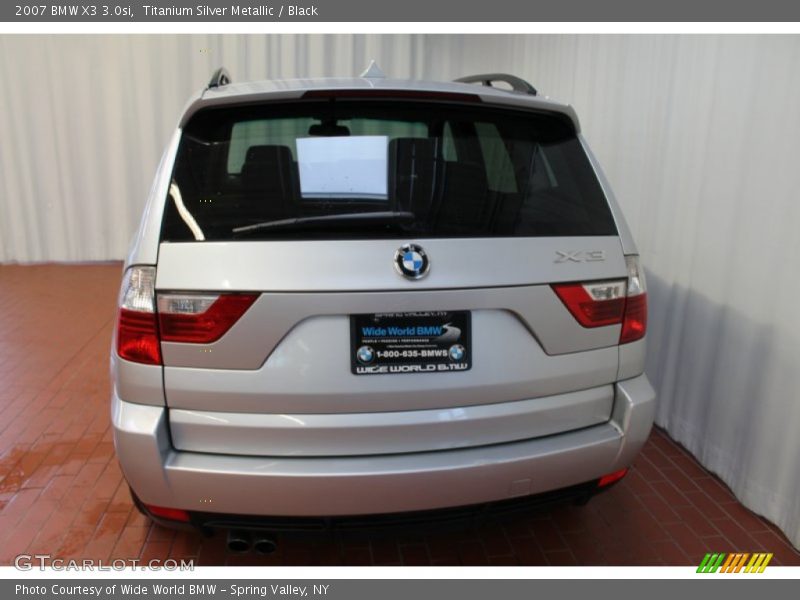 Titanium Silver Metallic / Black 2007 BMW X3 3.0si
