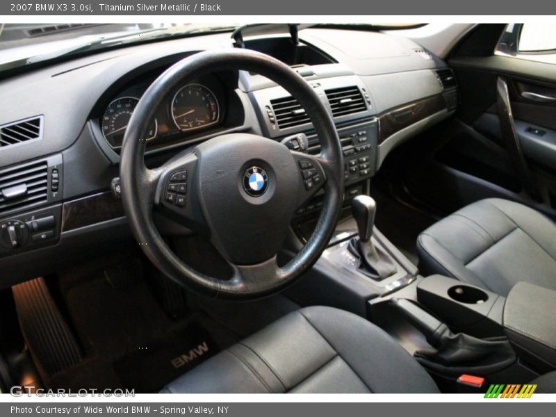 Titanium Silver Metallic / Black 2007 BMW X3 3.0si