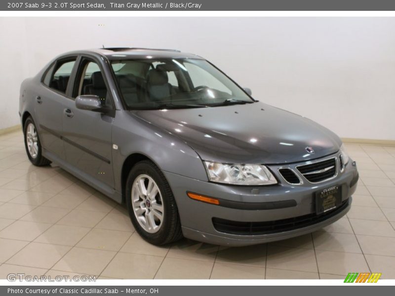 Titan Gray Metallic / Black/Gray 2007 Saab 9-3 2.0T Sport Sedan