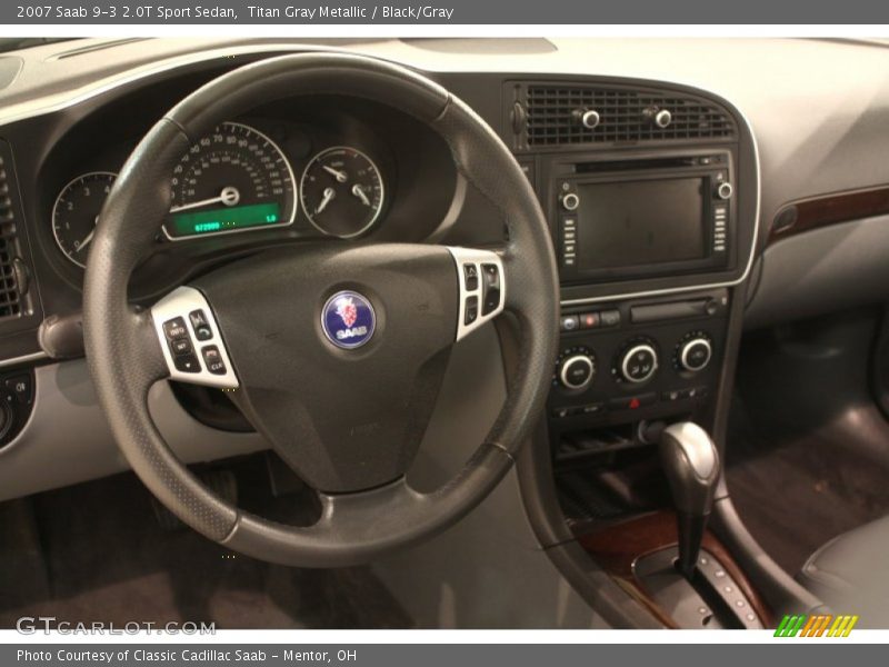 Titan Gray Metallic / Black/Gray 2007 Saab 9-3 2.0T Sport Sedan