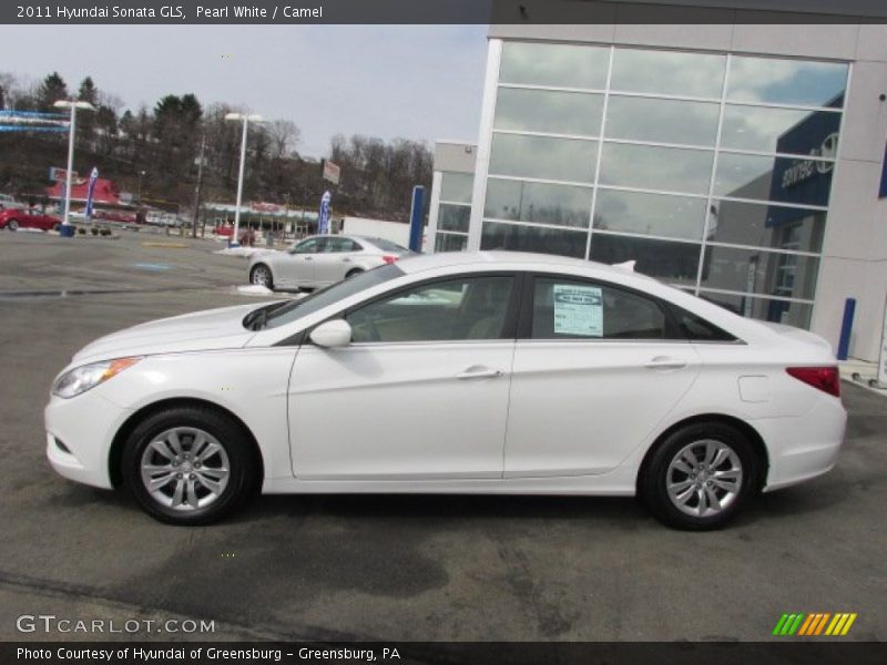 Pearl White / Camel 2011 Hyundai Sonata GLS