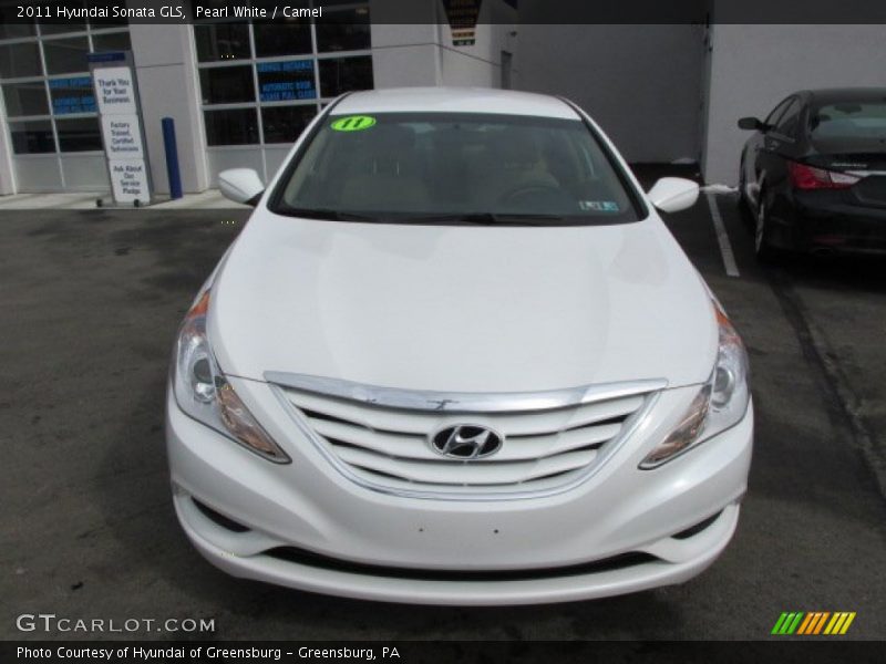 Pearl White / Camel 2011 Hyundai Sonata GLS