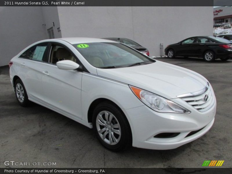 Pearl White / Camel 2011 Hyundai Sonata GLS