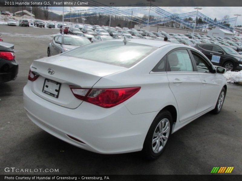 Pearl White / Camel 2011 Hyundai Sonata GLS