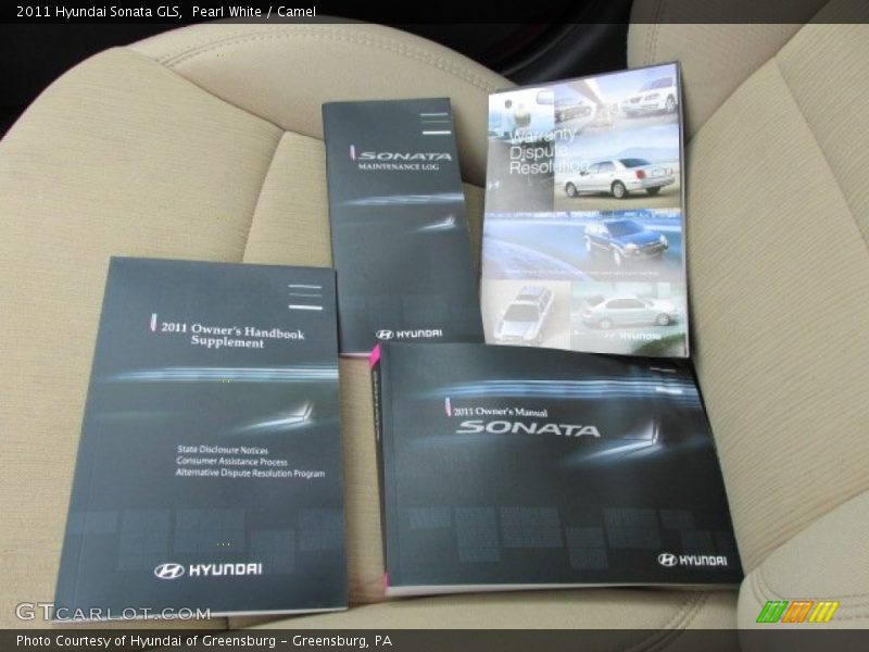 Pearl White / Camel 2011 Hyundai Sonata GLS