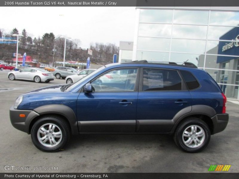 Nautical Blue Metallic / Gray 2006 Hyundai Tucson GLS V6 4x4