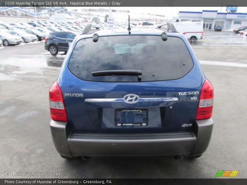 Nautical Blue Metallic / Gray 2006 Hyundai Tucson GLS V6 4x4