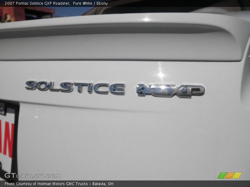 Pure White / Ebony 2007 Pontiac Solstice GXP Roadster