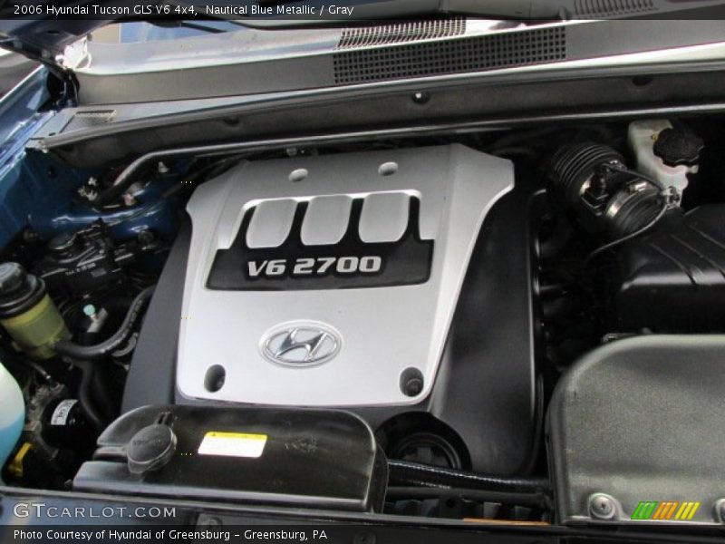 Nautical Blue Metallic / Gray 2006 Hyundai Tucson GLS V6 4x4