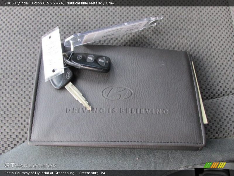 Nautical Blue Metallic / Gray 2006 Hyundai Tucson GLS V6 4x4