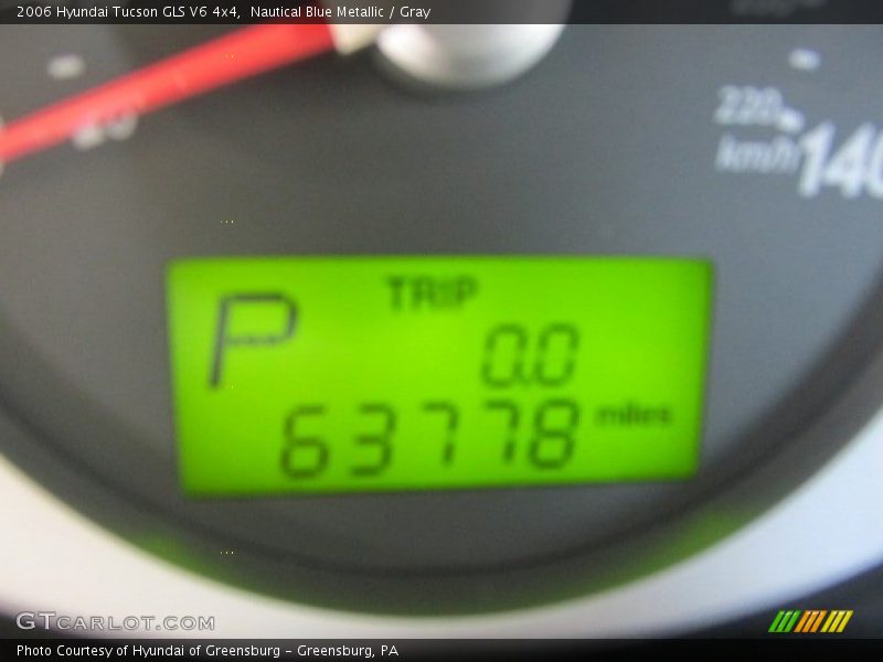 Nautical Blue Metallic / Gray 2006 Hyundai Tucson GLS V6 4x4
