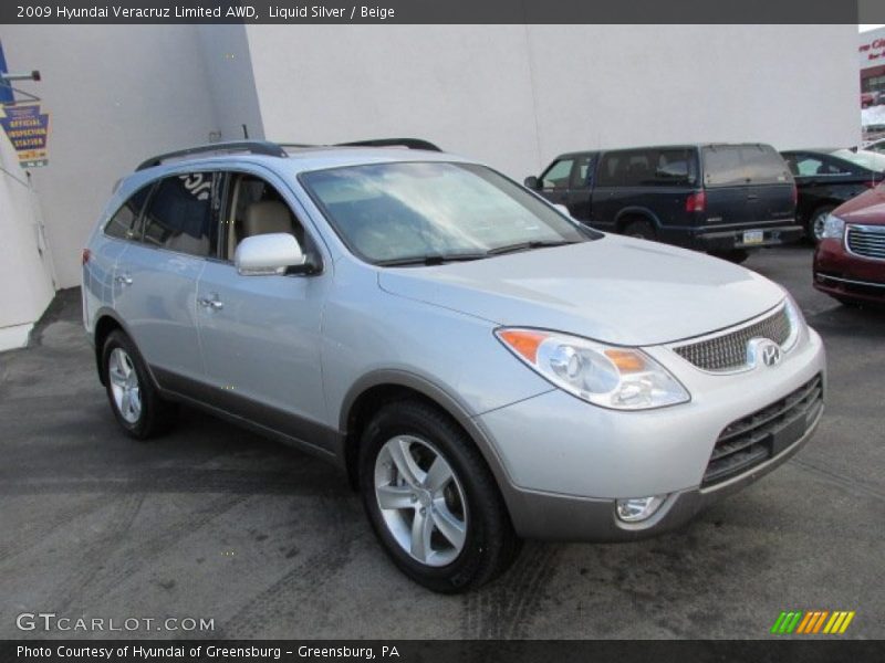 Liquid Silver / Beige 2009 Hyundai Veracruz Limited AWD