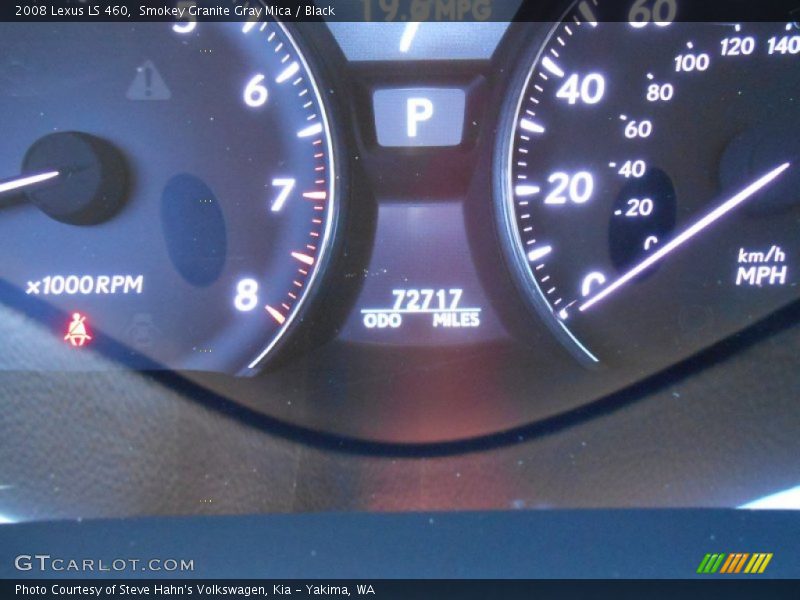 Smokey Granite Gray Mica / Black 2008 Lexus LS 460