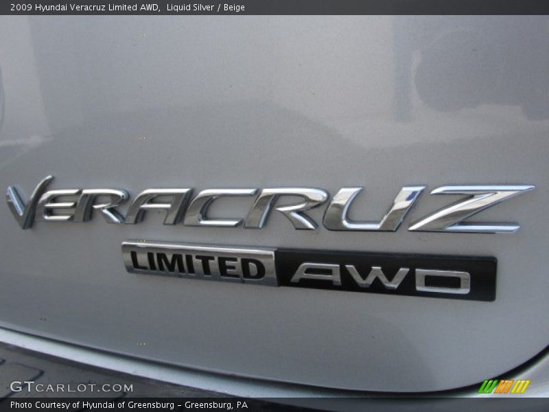 Liquid Silver / Beige 2009 Hyundai Veracruz Limited AWD