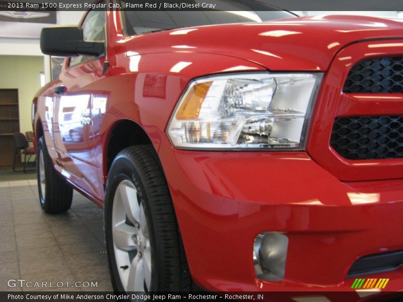 Flame Red / Black/Diesel Gray 2013 Ram 1500 Express Regular Cab