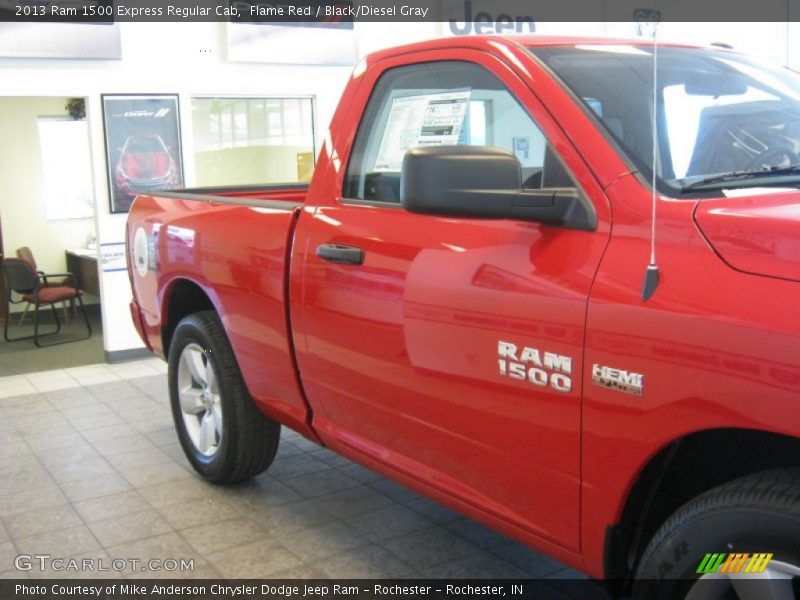 Flame Red / Black/Diesel Gray 2013 Ram 1500 Express Regular Cab