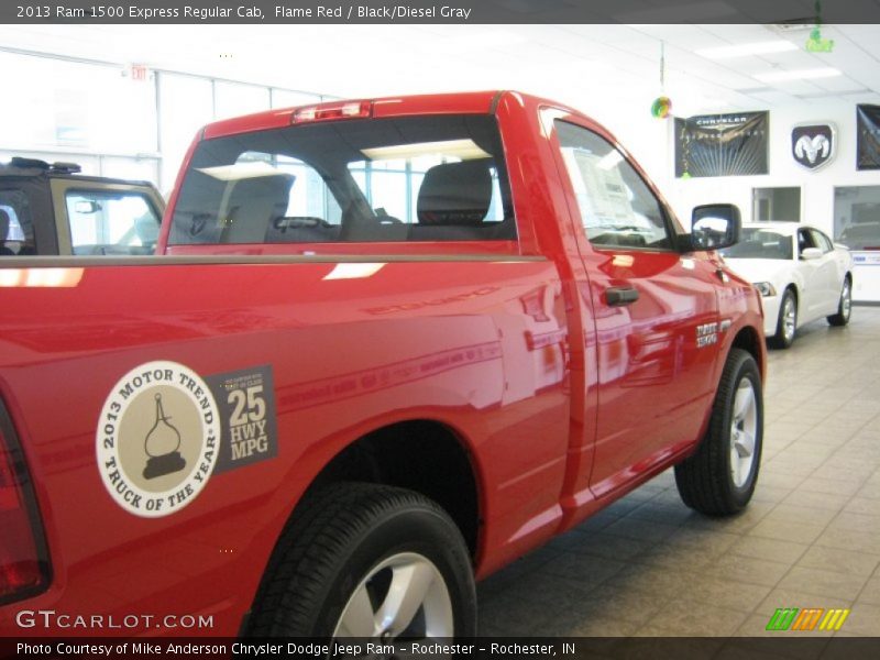 Flame Red / Black/Diesel Gray 2013 Ram 1500 Express Regular Cab