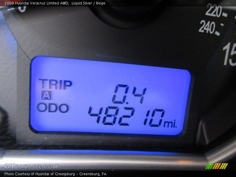 Liquid Silver / Beige 2009 Hyundai Veracruz Limited AWD