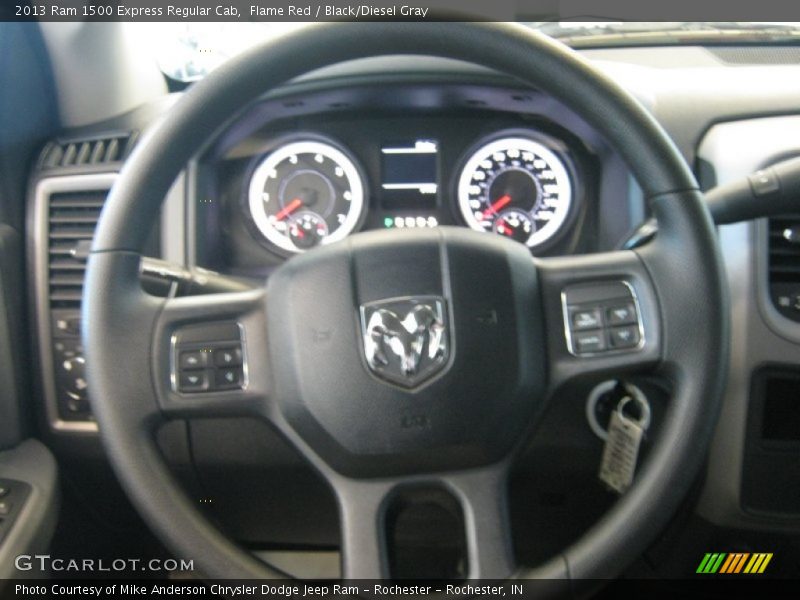 Flame Red / Black/Diesel Gray 2013 Ram 1500 Express Regular Cab