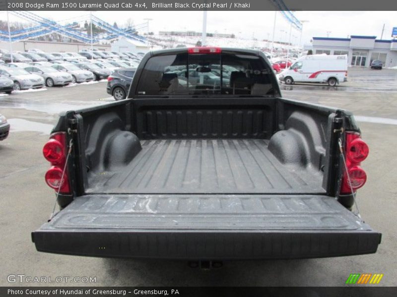 Brilliant Black Crystal Pearl / Khaki 2008 Dodge Ram 1500 Laramie Quad Cab 4x4