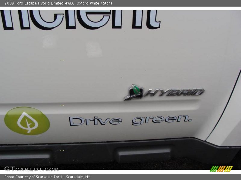 Oxford White / Stone 2009 Ford Escape Hybrid Limited 4WD