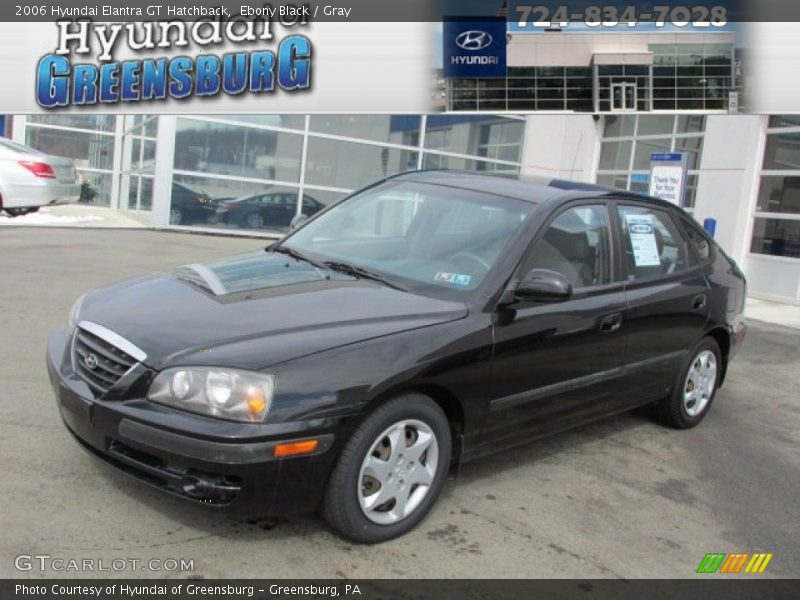 Ebony Black / Gray 2006 Hyundai Elantra GT Hatchback