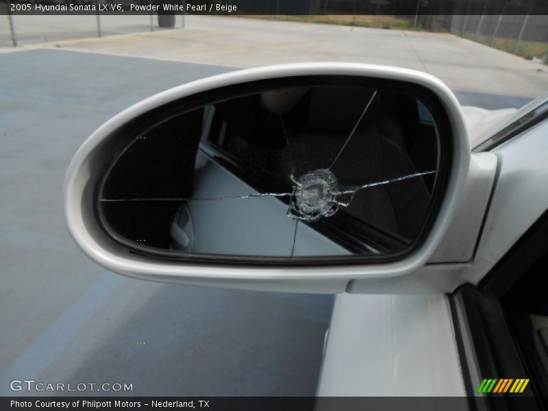 Powder White Pearl / Beige 2005 Hyundai Sonata LX V6