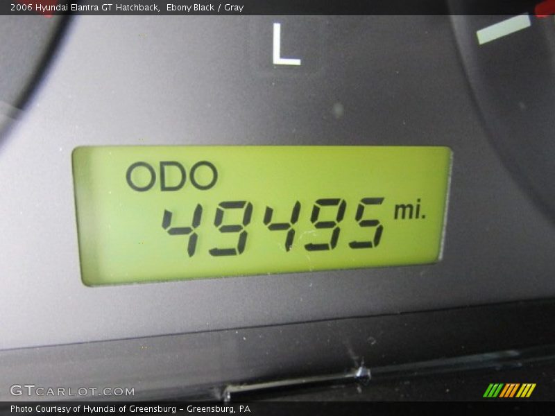 Ebony Black / Gray 2006 Hyundai Elantra GT Hatchback