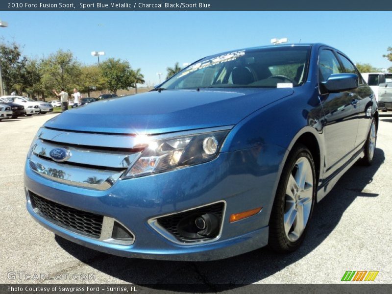 Sport Blue Metallic / Charcoal Black/Sport Blue 2010 Ford Fusion Sport