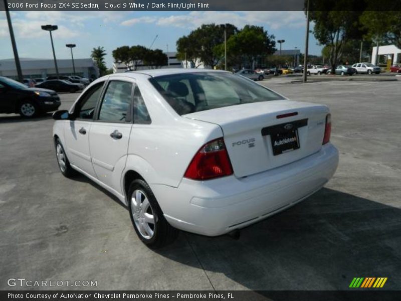 Cloud 9 White / Dark Flint/Light Flint 2006 Ford Focus ZX4 SE Sedan