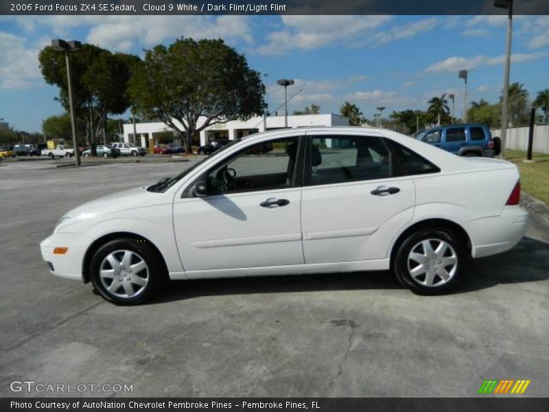 Cloud 9 White / Dark Flint/Light Flint 2006 Ford Focus ZX4 SE Sedan
