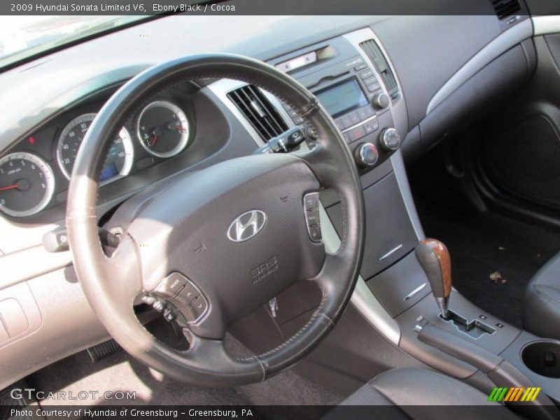 Ebony Black / Cocoa 2009 Hyundai Sonata Limited V6