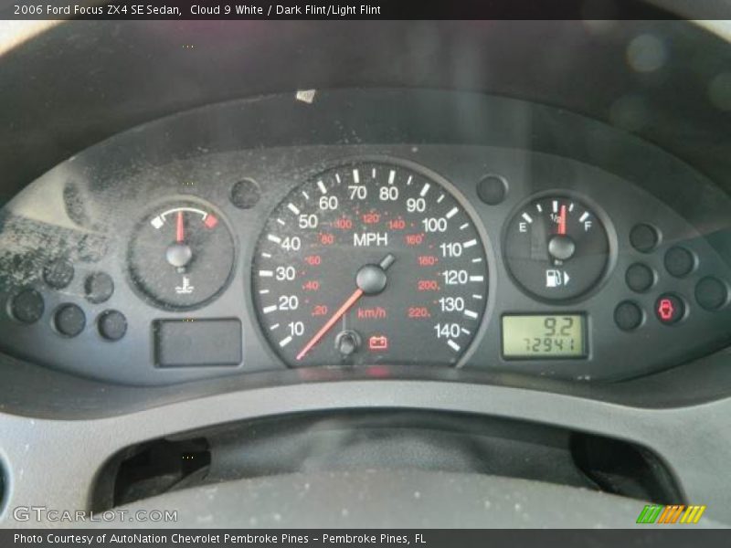 Cloud 9 White / Dark Flint/Light Flint 2006 Ford Focus ZX4 SE Sedan