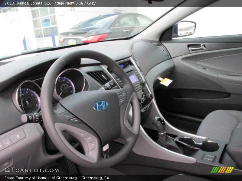 Indigo Night Blue / Gray 2013 Hyundai Sonata GLS