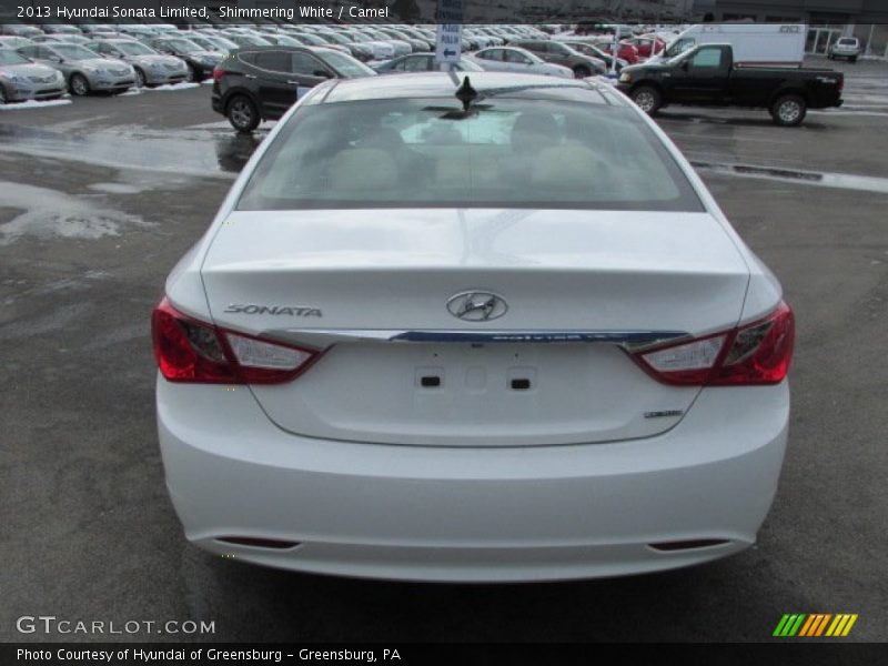 Shimmering White / Camel 2013 Hyundai Sonata Limited