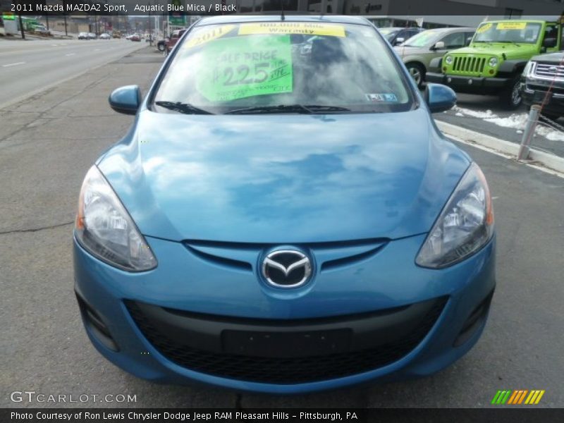 Aquatic Blue Mica / Black 2011 Mazda MAZDA2 Sport