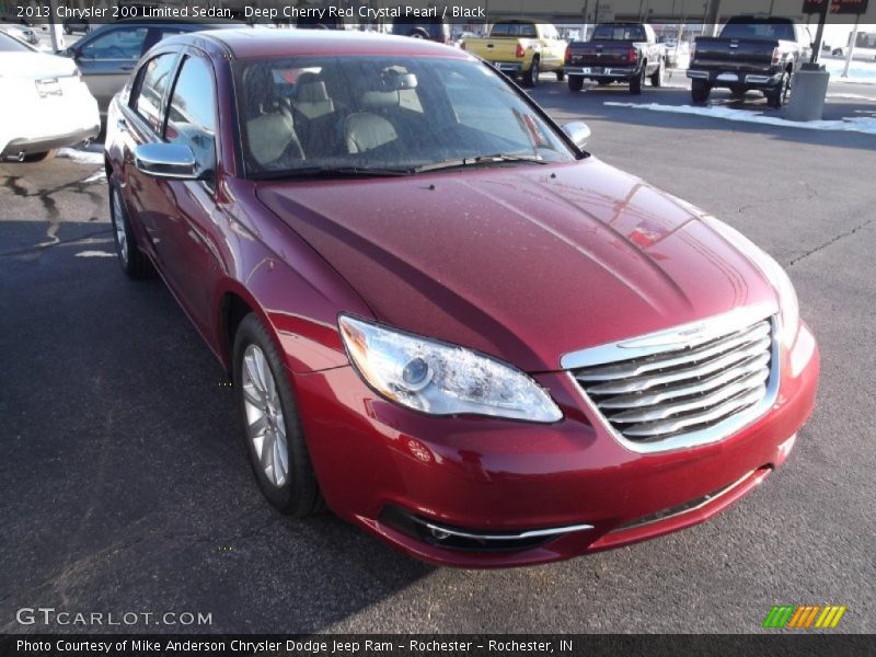 Deep Cherry Red Crystal Pearl / Black 2013 Chrysler 200 Limited Sedan
