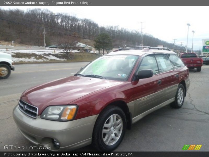 Regatta Red Pearl / Beige 2002 Subaru Outback Wagon