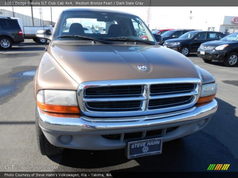 Medium Bronze Pearl / Dark Slate Gray 2001 Dodge Dakota SLT Club Cab 4x4