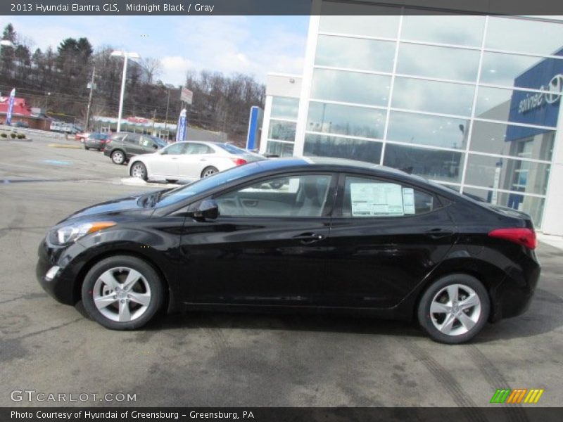 Midnight Black / Gray 2013 Hyundai Elantra GLS