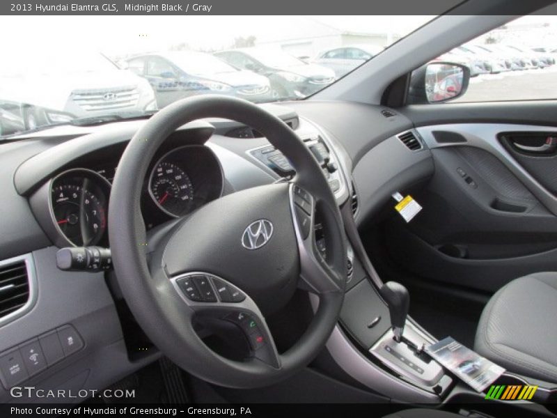 Midnight Black / Gray 2013 Hyundai Elantra GLS