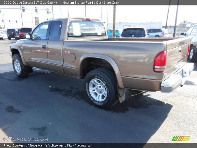 Medium Bronze Pearl / Dark Slate Gray 2001 Dodge Dakota SLT Club Cab 4x4