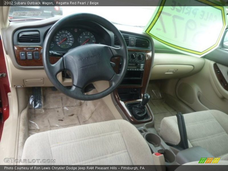 Regatta Red Pearl / Beige 2002 Subaru Outback Wagon